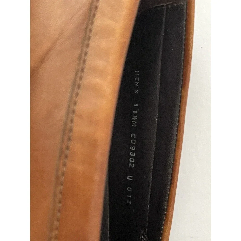 Cole Haan Men's Shoes Brown 11.5M‎ Leather Tassel Slip Apron Toe Casual Loafers